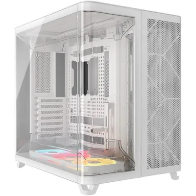 PC-Gehäuse Corsair AIR 5400 LX-R RGB Weiß Tempered Glass Triple-Kammer