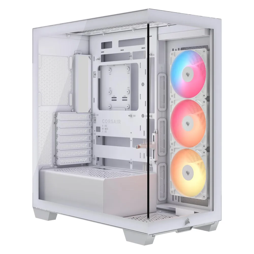PC-Gehäuse Corsair 3500X RS-R ARGB Semitower Weiss Glaspanel 3x RS120-R ARGB