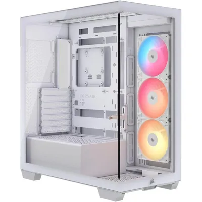 PC-Gehäuse Corsair 3500X RS-R ARGB Semitower Weiss Glaspanel 3x RS120-R ARGB
