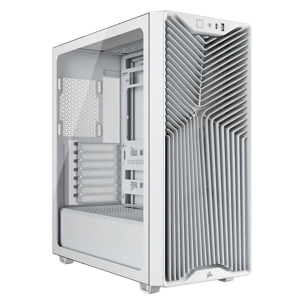 PC-Gehäuse Corsair 3200D RS Mid-Tower Weiß 3x RS120 Lüfter USB-C Glas