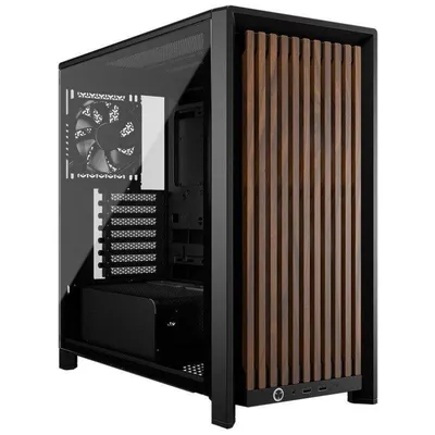 PC-Gehäuse Corsair FRAME 4000D WOOD RS Schwarz Walnuss Modular Glas