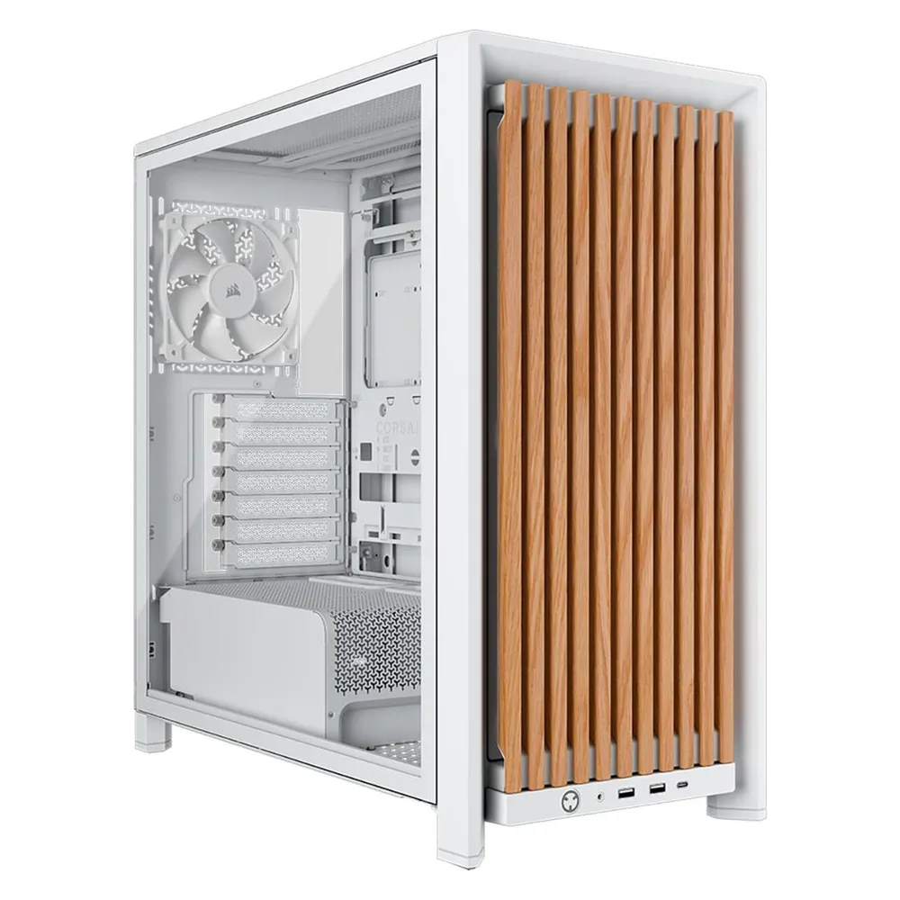 PC-Gehäuse Corsair FRAME 4000D WOOD RS Weiß Eiche Modular 4x RS120 PWM