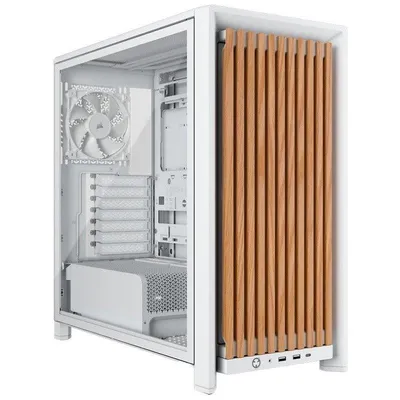 PC-Gehäuse Corsair FRAME 4000D WOOD RS Weiß Eiche Modular 4x RS120 PWM