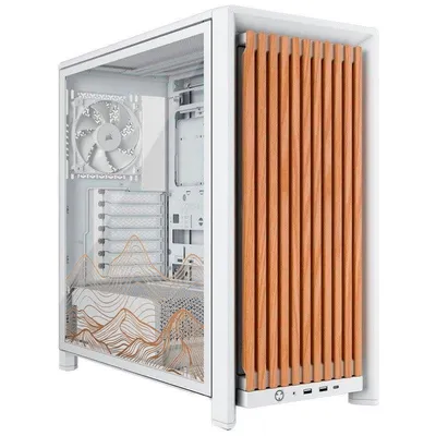 Tower Corsair FRAME 4000D Wood RS weiß Eiche modular Dune Edition