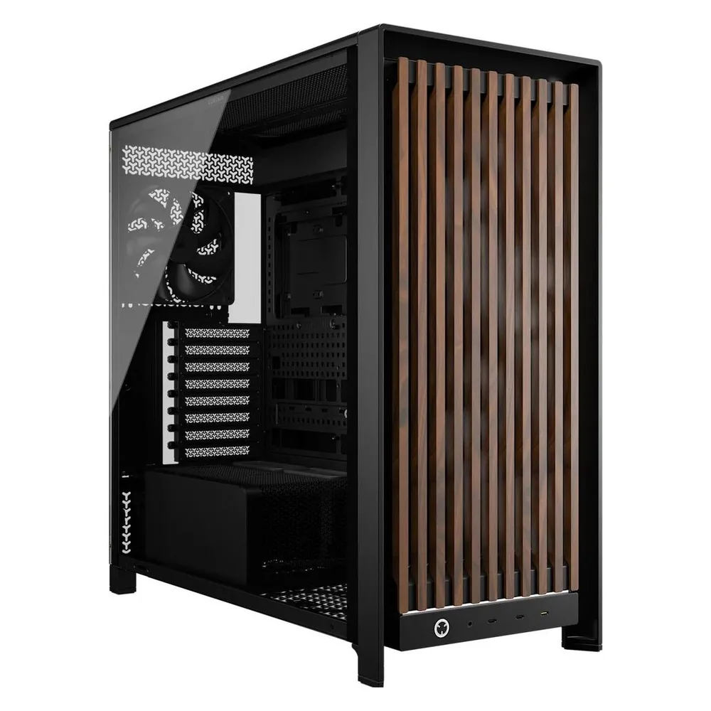 PC-Gehäuse Corsair Frame 5000D Wood RS Midi Tower Schwarz Nussbaum