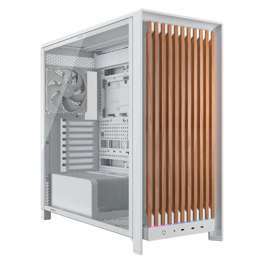 PC-Gehäuse Mid-Tower CORSAIR FRAME 5000D WOOD RS White/Oak