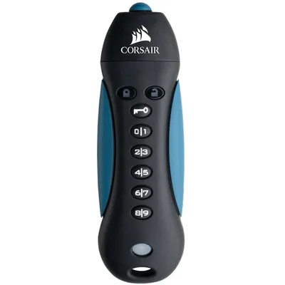 USB-Stick Corsair Padlock 3 64GB USB-A 3.2 Gen 1 schwarz und blau