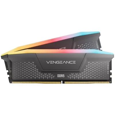 Memoria RAM Corsair VENGEANCE RGB RS 64GB 2x32GB DDR5 5600MHz CL40 RGB Intel XMP AMD EXPO Grau