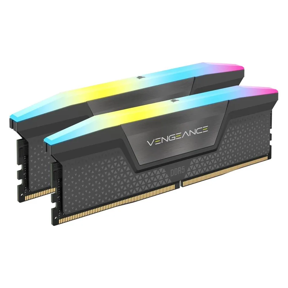 Memoria RAM Corsair Vengeance RGB 16GB 2x8GB DDR5 5200MHz CL40 AMD EXPO Intel XMP Grau