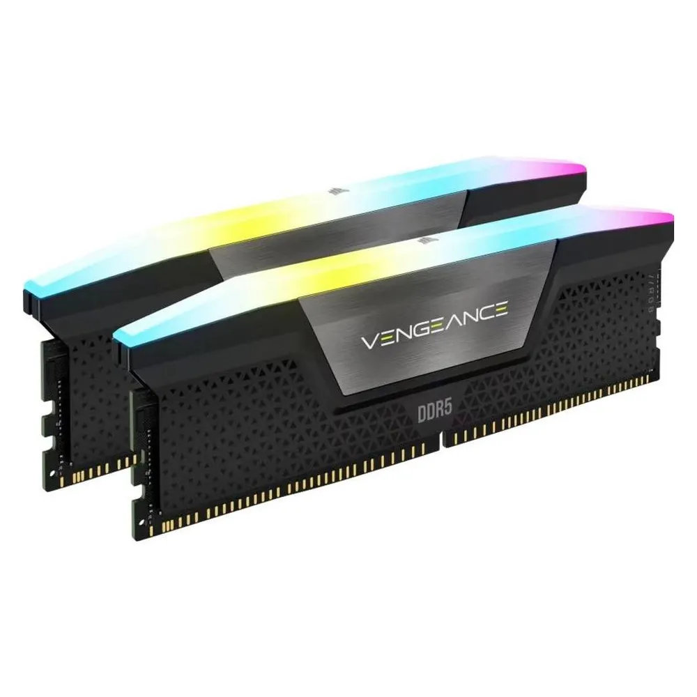 Arbeitsspeicher Corsair Vengeance RGB CMHLEKIT2-D5 Kit 2x DIMM DDR5 288-Pin Schwarz