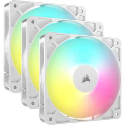 CORSAIR RS120 ARGB 120-mm-PWM-Lüfter im Dreierpack – Weiß