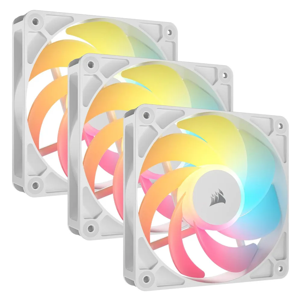 Corsair RS120-R ARGB 3er-Pack 120-mm-PWM-Reverse-Flow-Lüfter, Weiß