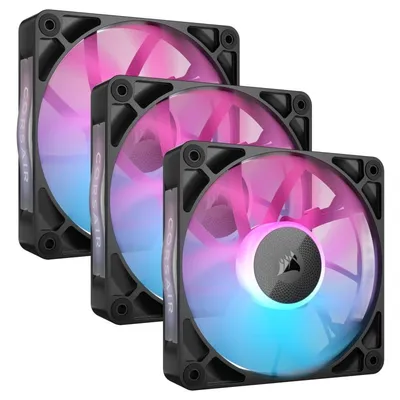 Corsair iCUE LINK RX120 RGB Starter Kit, 3 zusätzliche schwarze PWM-Lüfter