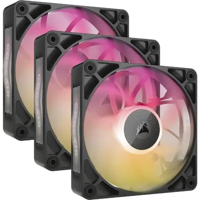 Corsair iCUE LINK RX120 MAX RGB Dreifach-Lüfterpaket PWM 120 mm, Schwarz