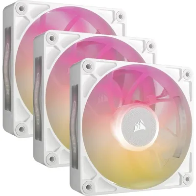 Corsair iCUE LINK RX120 MAX RGB Dreifach-Lüfterpaket PWM 120 mm, Weiß