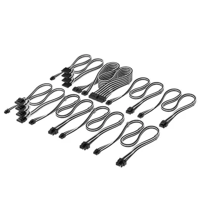 Kabel Corsair CP-8920380 Schwarz Weiss 61 cm ATX SATA Sleeved