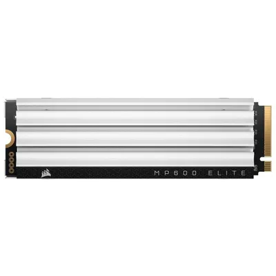 Corsair MP600 ELITE 1 TB PCIe Gen4 x4 NVMe M.2 SSD für PS5 mit Kühlkörper – Weiß