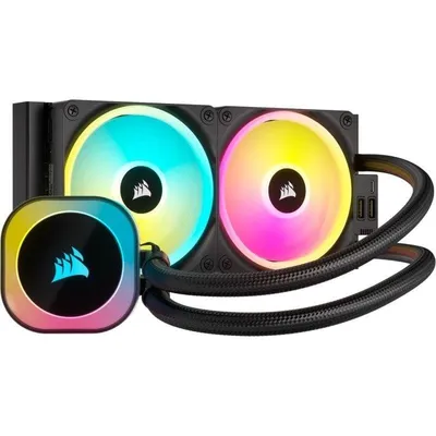 Corsair iCUE LINK H100i RGB Flüssigkeitskühlung 240mm RGB 2 Lüfter, leise