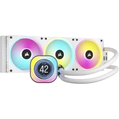 Corsair iCUE LINK H150i LCD-Flüssigkeitskühlsatz, 360 mm, Weiß