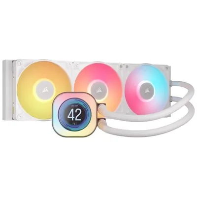 Flüssigkeitskühlung Corsair iCUE LINK TITAN 360 RX LCD 360mm 3 Lüfter Weiß