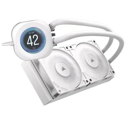 Refrigeración Líquida Corsair Nautilus 240 RS LCD 240mm 2 Lüfter IPS Weiß