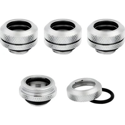 Corsair 14 mm Hydro X Series XF Starrer Anschluss, 4er-Pack, Chrom