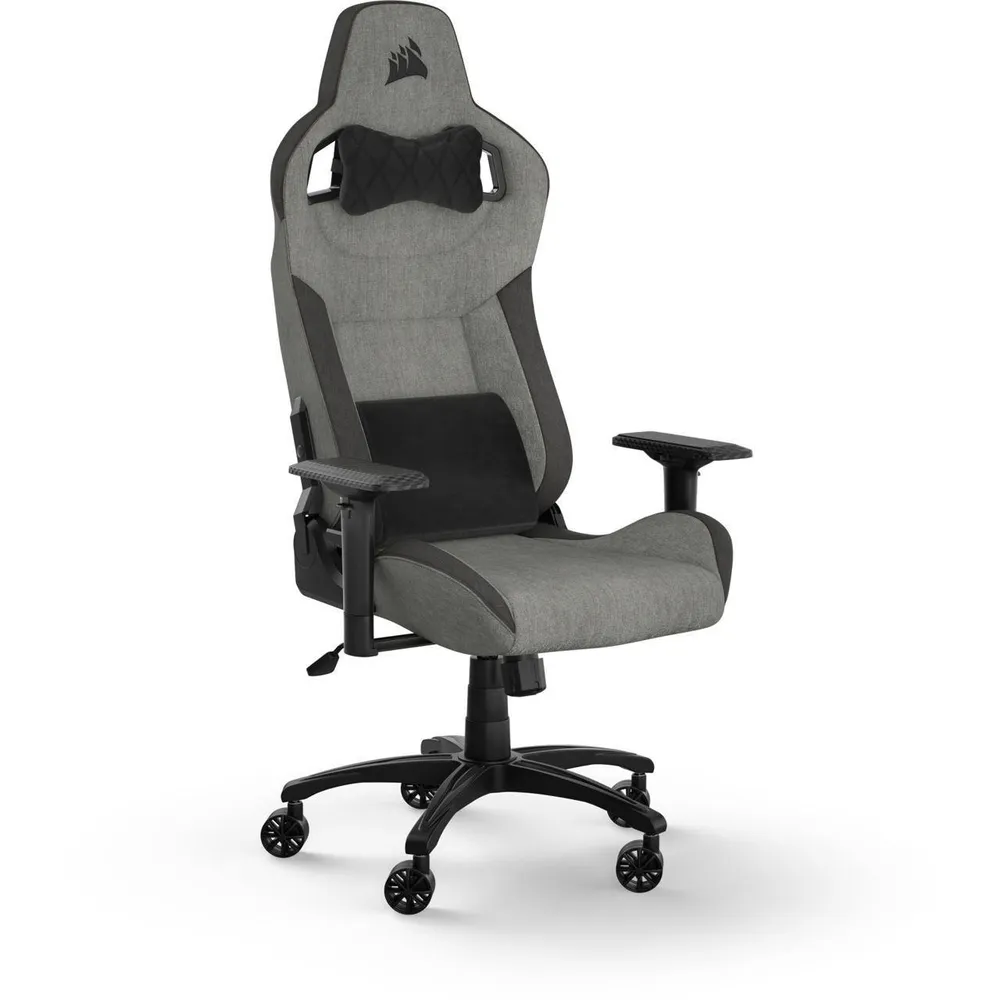 T3 Rush Gaming-Stuhl mit Stoffbezug (2023), Grau/Anthrazit