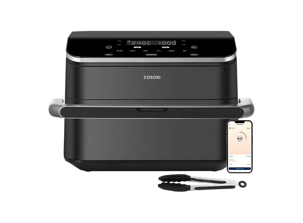 Cosori Fritteuse, 2800 W, 10L Fassungsvermögen (2 x 5L), jeweils 2 Heizelemente oben und unten