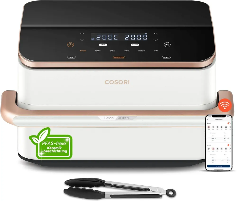 Cosori Heißluftfritteuse CAF-TF101S-WEUR, 2800 W
