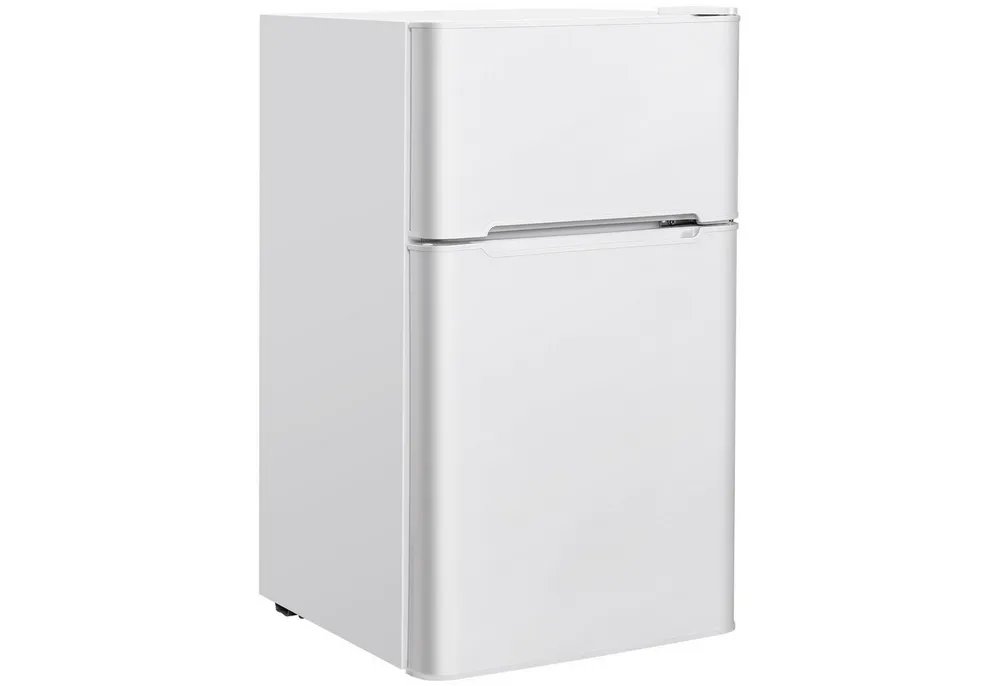 COSTWAY Kühlschrank BCD-90, 86 cm hoch, 48.5 cm breit, Gefrierkombination