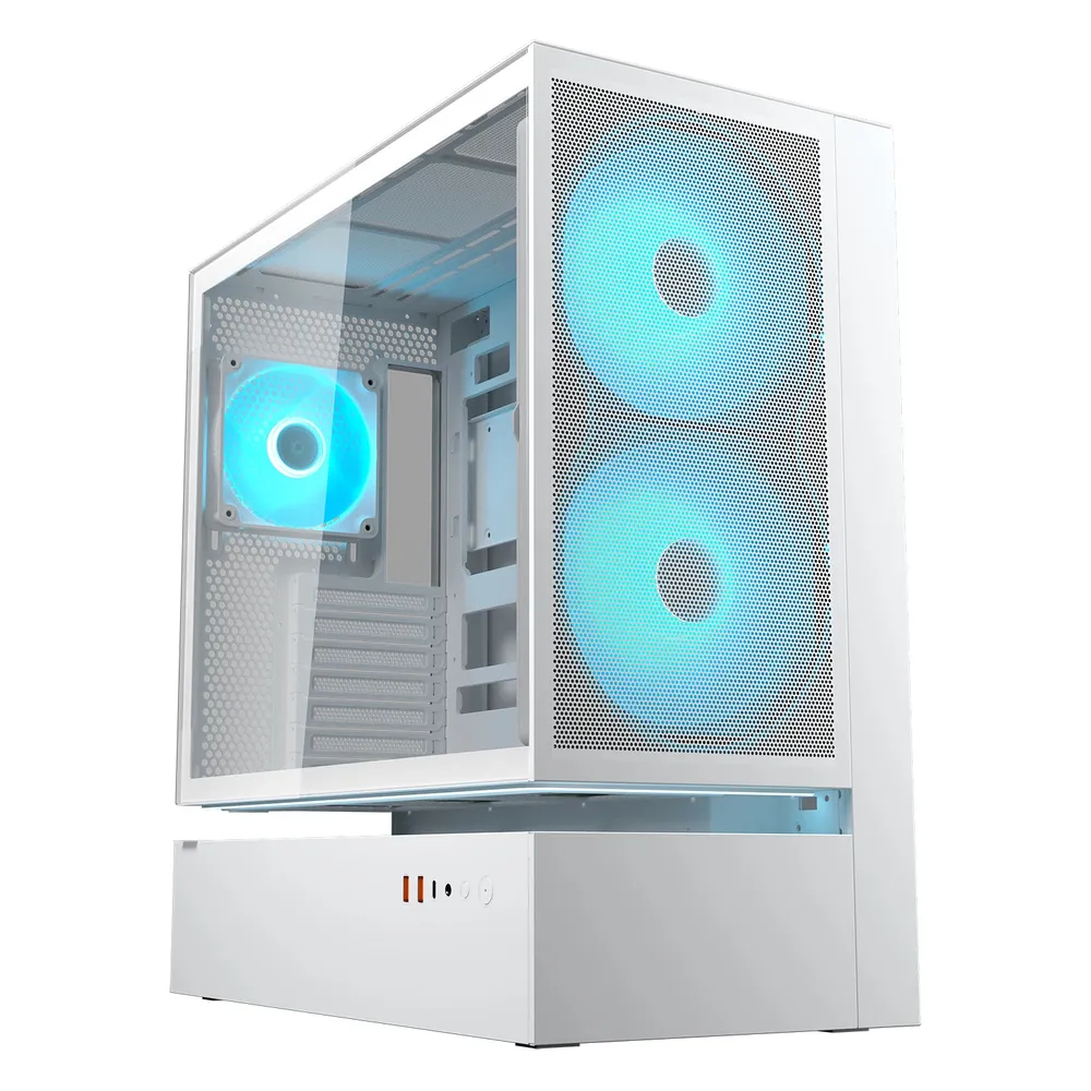 PC Gehäuse Cougar CGR-2DA4W-M Midi Tower Weiß Glas ATX RGB Gaming