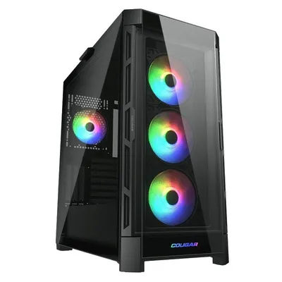 Cougar DuoFace Pro RGB Mid Tower, gehärtetes Glas, USB-C, Schwarz