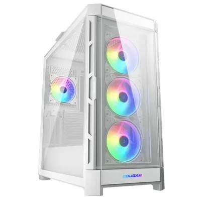 Cougar DuoFace Pro RGB Mid Tower gehärtetes Glas USB-C weiß