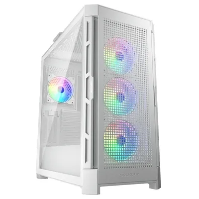 Cougar AirFace Pro RGB Mid Tower gehärtetes Glas USB-C weiß