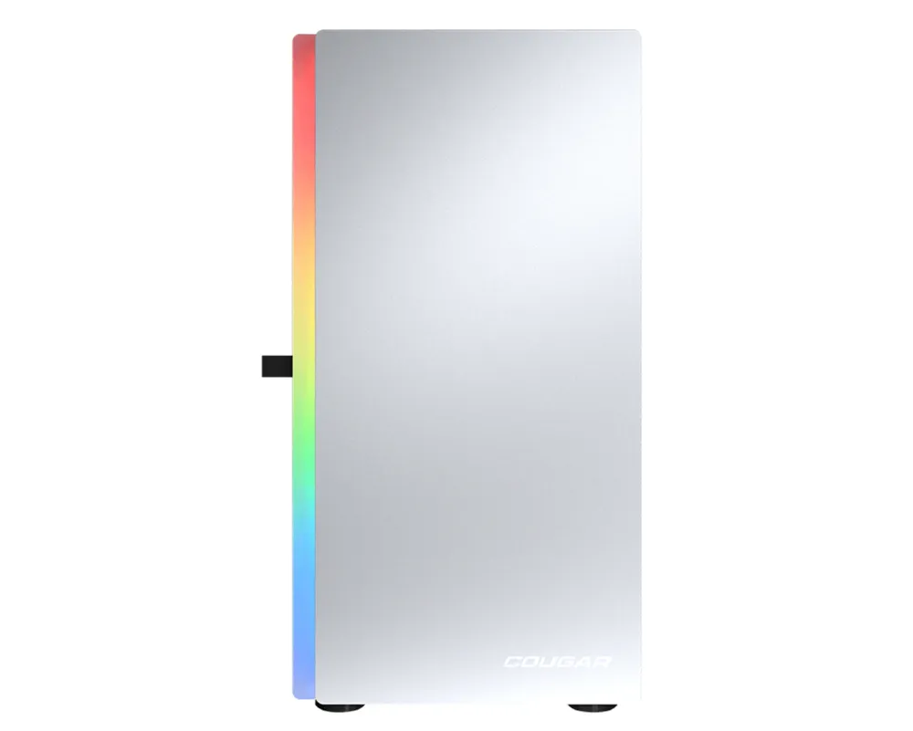 Cougar Purity RGB Mini-Tower-PC-Gehäuse, weiß, Micro-ATX, Mini-ITX, Beleuchtung, Seitenfenster