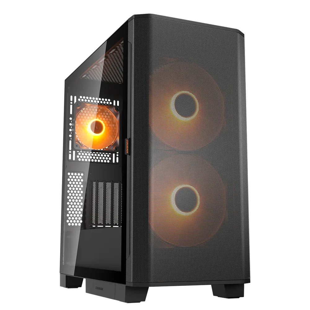 PC-Gehäuse Cougar CGR-5YA6B-RGB Midi Tower Schwarz RGB Glasfenster Gaming