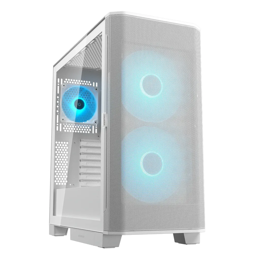 PC-Gehäuse Cougar CGR-5YA6W-RGB Midi Tower Weiß ATX RGB-Glas Gaming