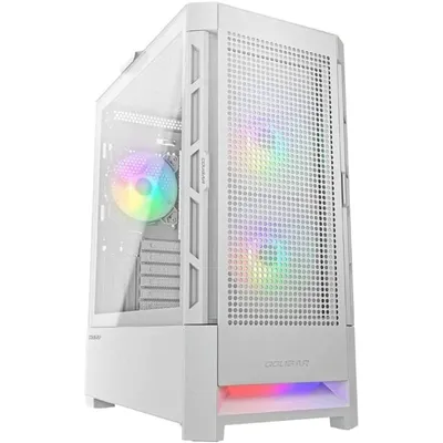 Cougar AirFace RGB Mid Tower gehärtetes Glas USB 3.0 weiß