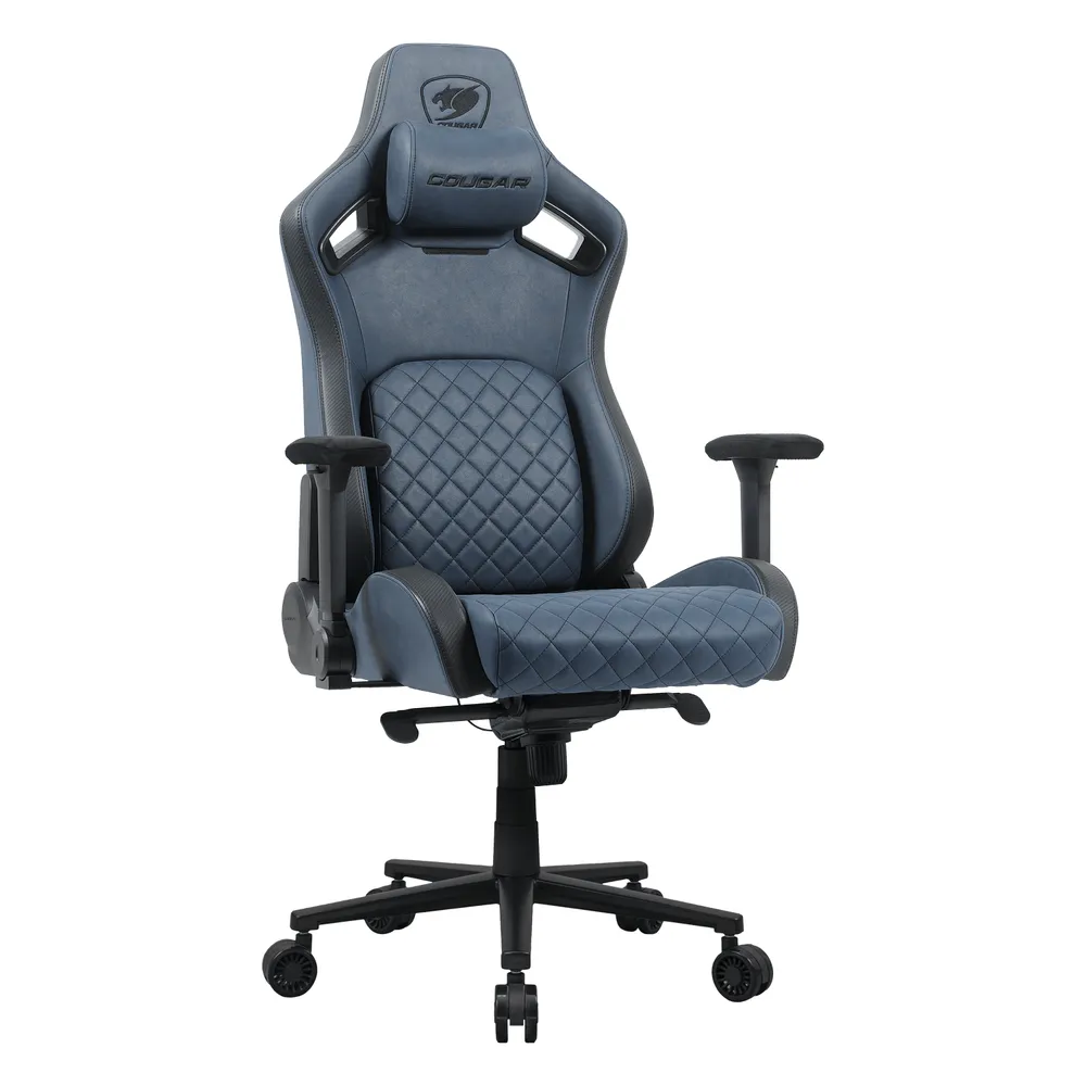 Gaming Stuhl Cougar DEFENSOR S Navy Schwarz ergonomisch Stoff 150 kg 4D Armlehnen