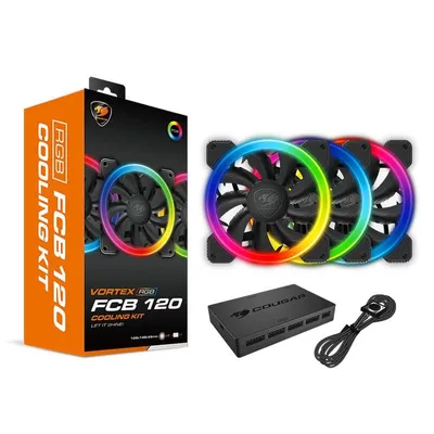 Zusatzlüfter Cougar Vortex FCB 120 RGB Kit 120mm 1200RPM mit RGB-LED