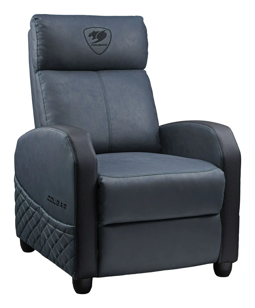 Gaming Sessel Cougar Ranger Elite Samt Blau verstellbar 135 kg