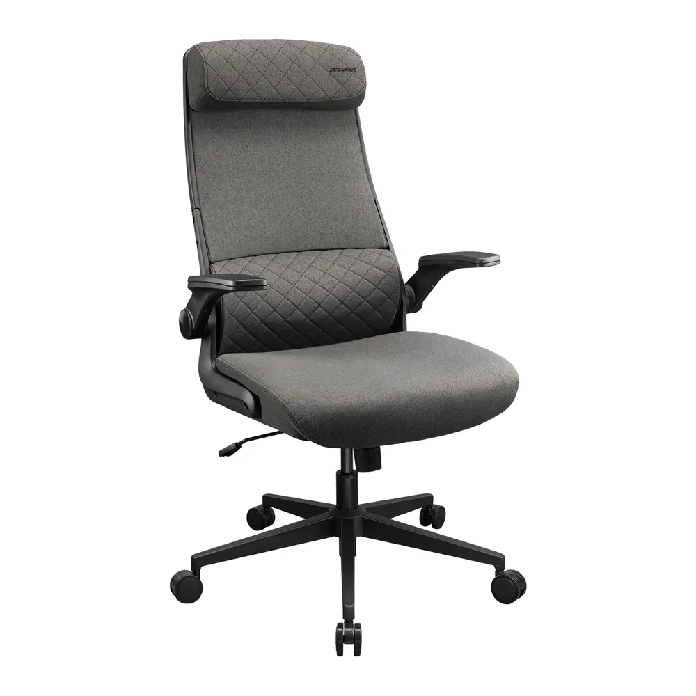 Bürostuhl Cougar CGR-STD-GRB Grau Stoff Ergonomisch Verstellbar Kopfstütze