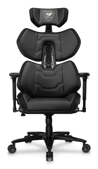 Gaming Stuhl COUGAR Terminator Elite 135 kg 4D Armlehnen Schwarz Silber verstellbar Ergonomisch