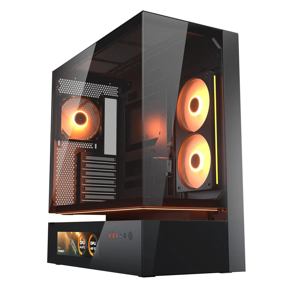 ATX Tower Cougar CGR-2DA4B-V Glas RGB LCD Gaming