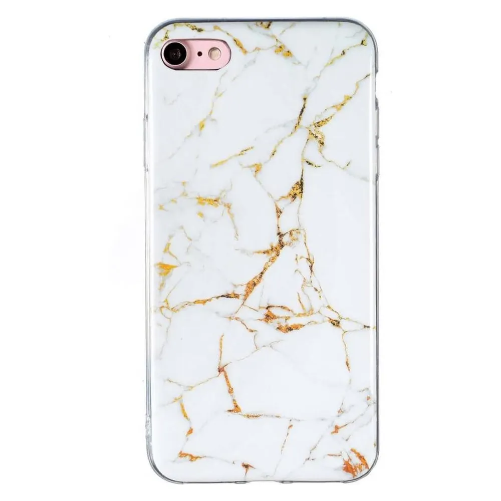 Cover-Discount iPhone SE / 8 / 7 - Silikon Gummi Case White Marble