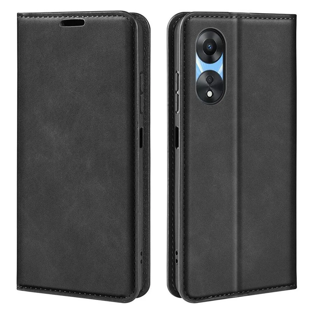 Cover-Discount OPPO A58 5G / A78 5G - Stand Flip Case Hülle schwarz