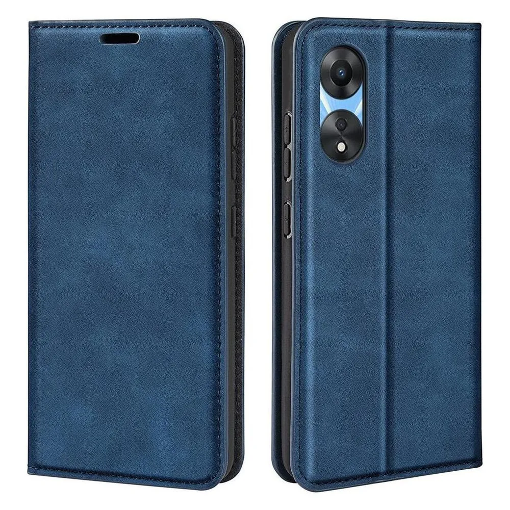 Cover-Discount OPPO A58 5G / A78 5G - Stand Flip Case Hülle blau