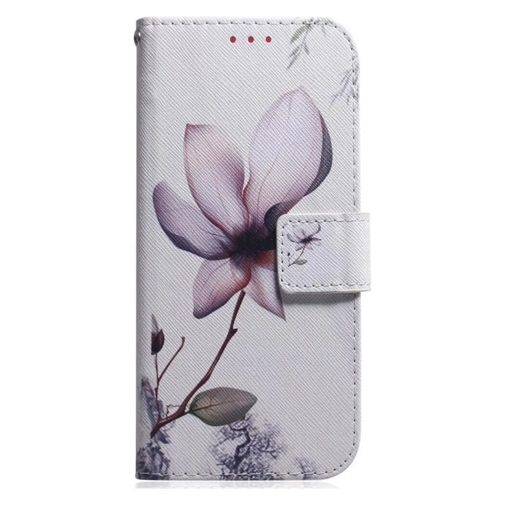Cover-Discount Google Pixel 7a - Leder Hülle Flower