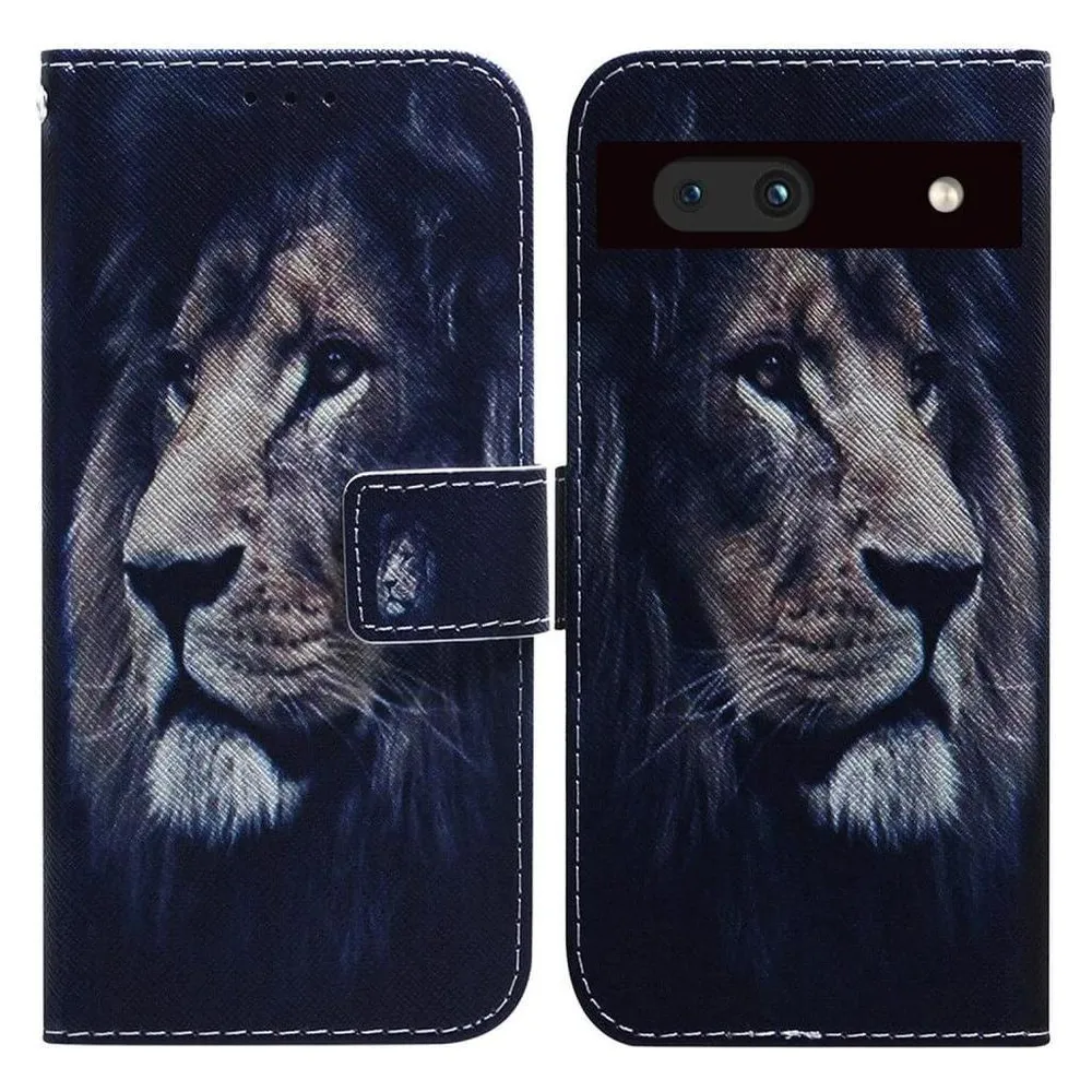Cover-Discount Google Pixel 7a - Leder Hülle Löwe
