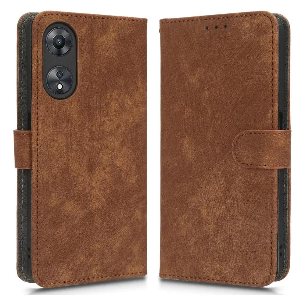 Cover-Discount OPPO A58 5G / A78 5G - Etui mit RFID Blocker braun
